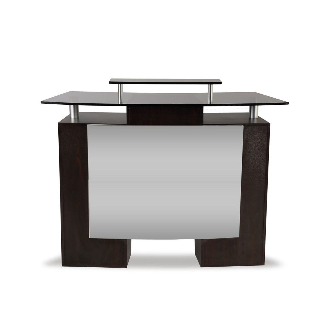 J&A Glass Top Reception Desk