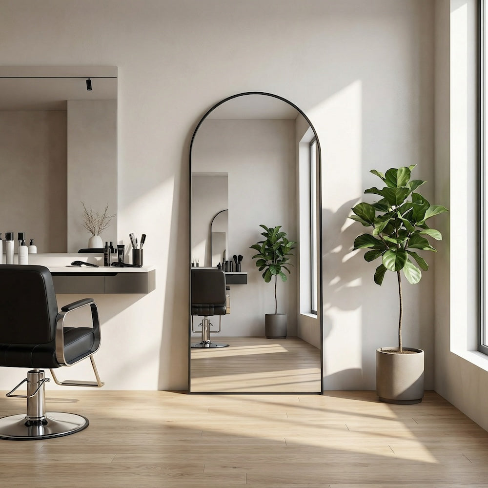 Bargain For You Areya Arch Mirror Black