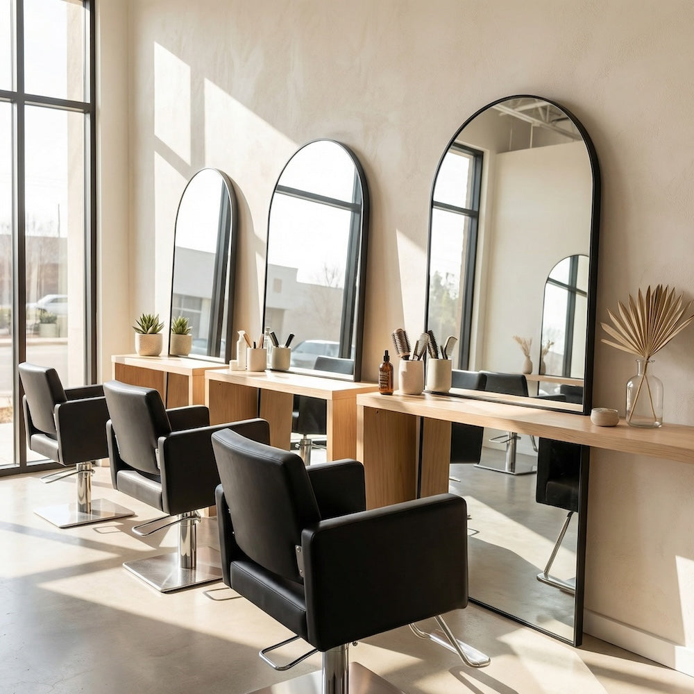Bargain For You Areya Arch Trio Mirrors Black Salon