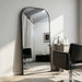 Bargain For You Rounded Top Mirror With Stand Black