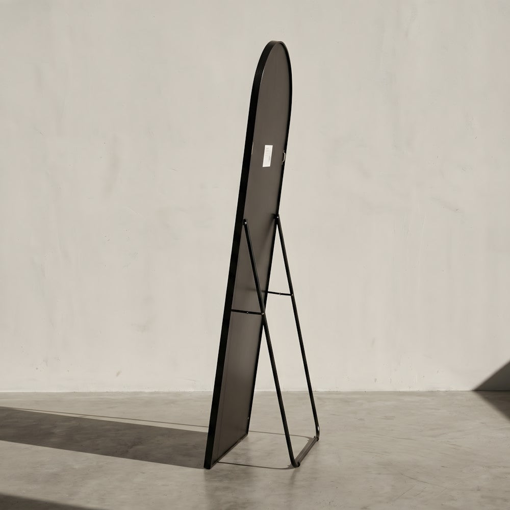 Bargain For You Rounded Top Mirror With Stand Side View