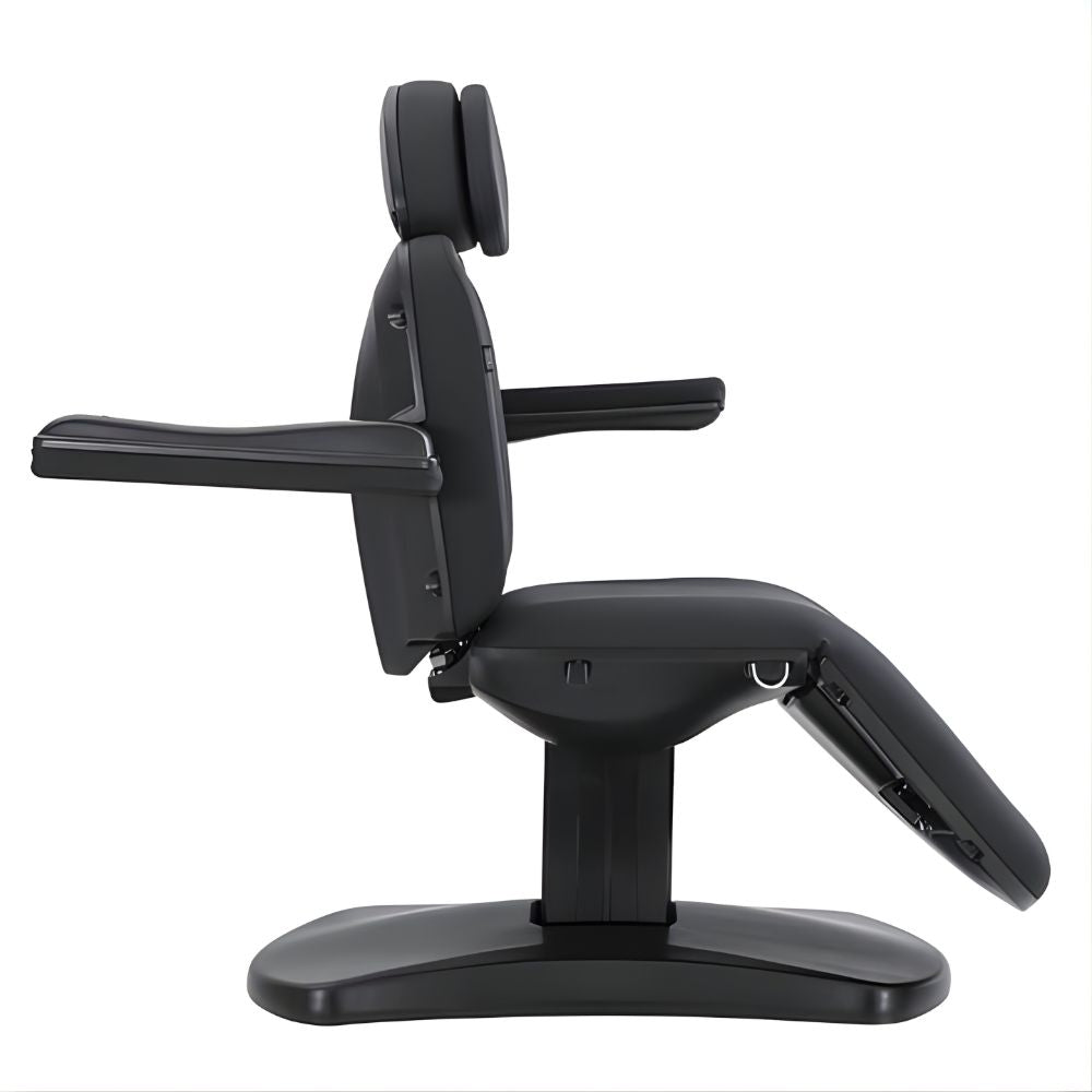 DSSE Aesthera Treatment Bed Black Upright Adjustable Armrests Side View