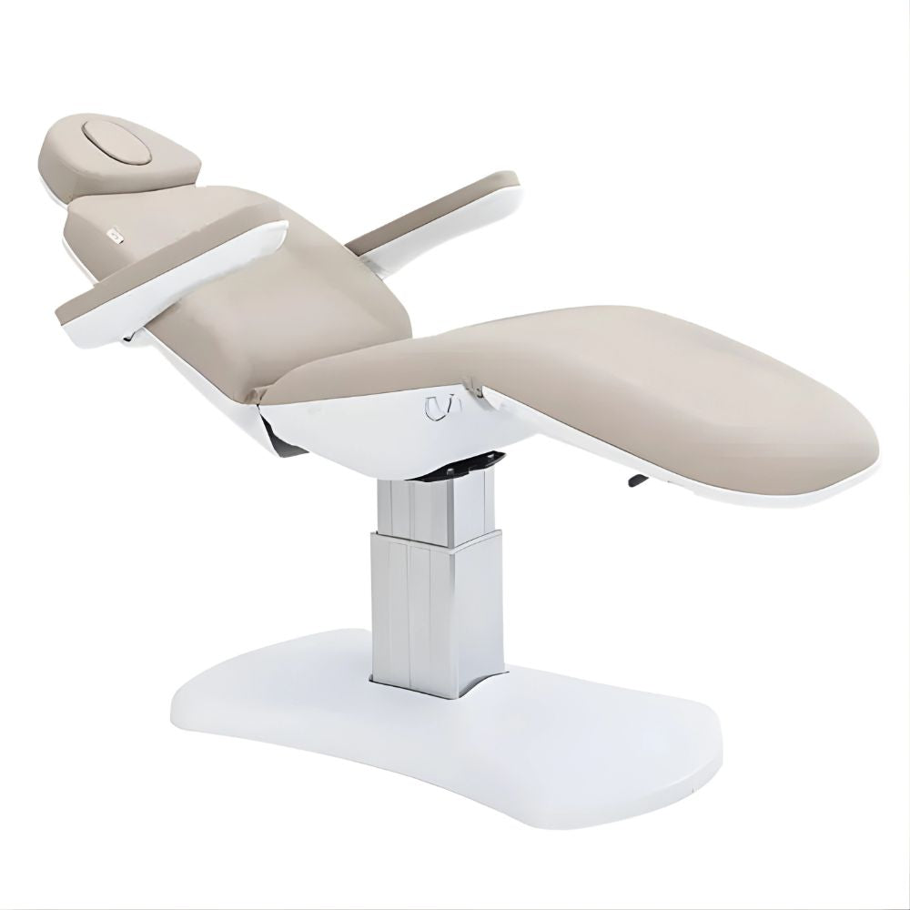 DSSE Aesthera Treatment Bed Latte Reclined Front Side View