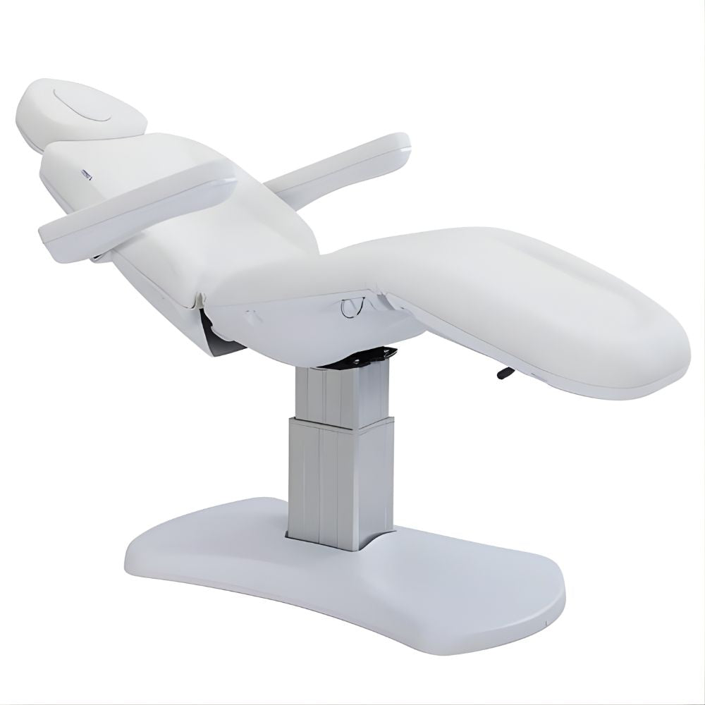 DSSE Aesthera Treatment Bed White Reclined Front Side View