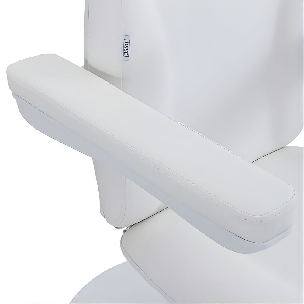 DSSE Aesthera Treatment Bed White Removable Padded Armrest