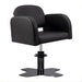 DSSE Amalfi Salon Chair Black Xcel Black Base Front Side View