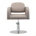 DSSE Amalfi Salon Chair Latte Round Chrome Base Front View