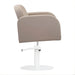 DSSE Amalfi Salon Chair Latte Round White Base Side View