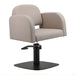 DSSE Amalfi Salon Chair Latte Square Matte Black Base Front Side View