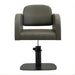 DSSE Amalfi Salon Chair Olive Mist Square Matte Black Base Front View