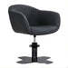 DSSE Aria Salon Chair Black Xcel Black Base Front Side View