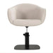 DSSE Aria Salon Chair Latte Square Matte Black Base Front View