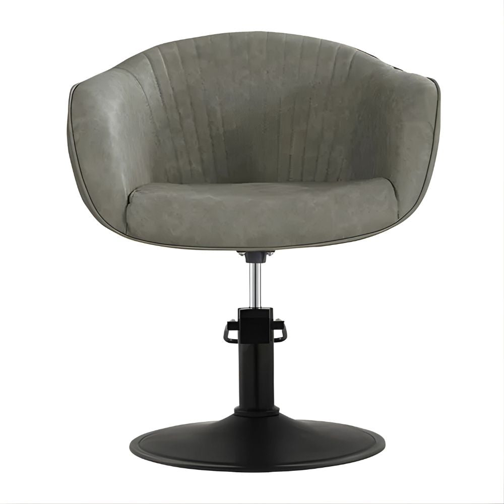 DSSE Aria Salon Chair Olive Mist Square Matte Black Base Front View