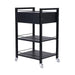 DSSE Bella 1 Draw Beauty Trolley Black Rear Side View