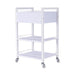 DSSE Bella 1 Draw Beauty Trolley White Rear Side View