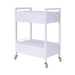 DSSE Bella 2 Draw Beauty Trolley White Rear Side View