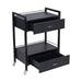 DSSE Bella 2 Draw Trolley Black Draws Open Front Side View
