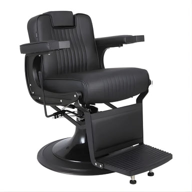 DSSE Bellagio Barber Chair Black Front Side View