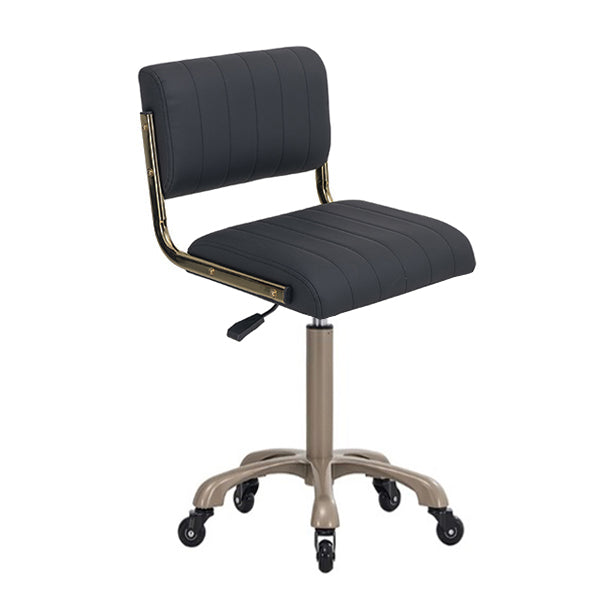 DSSE Chania Salon Stool Black Front Side View