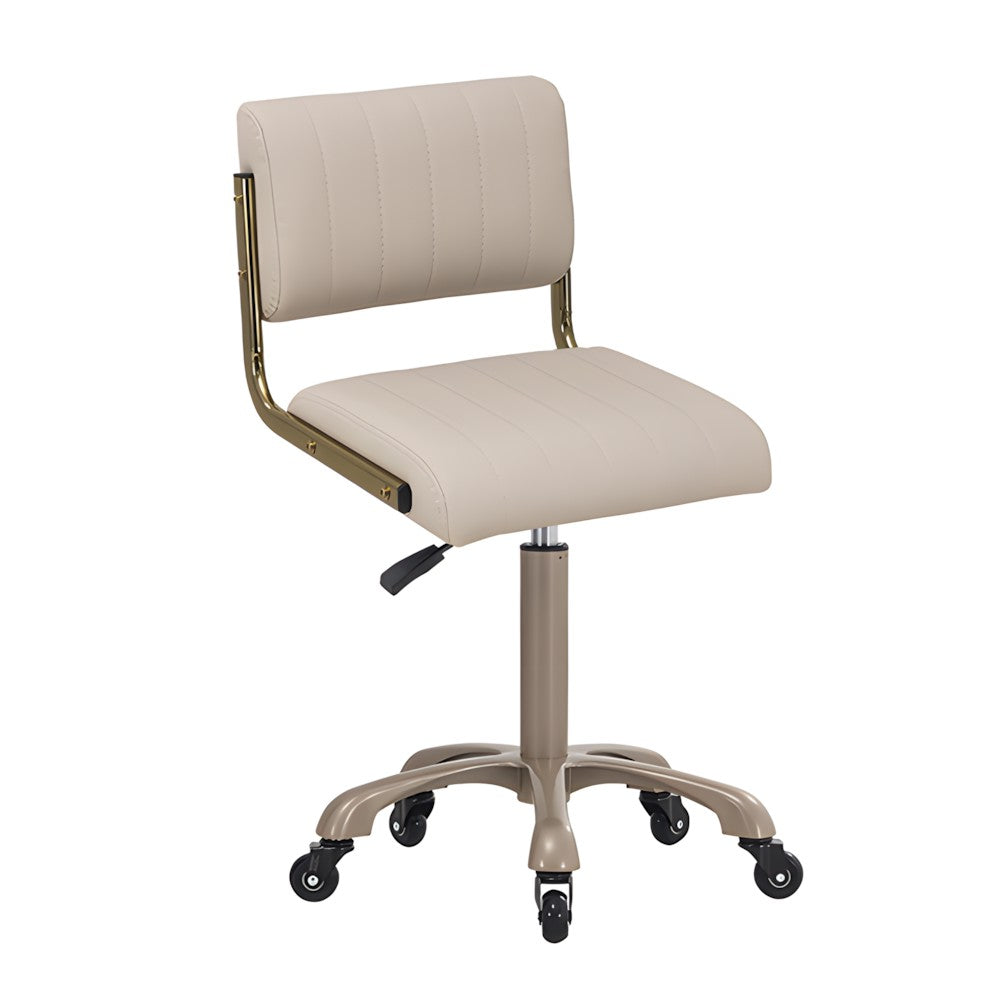 DSSE Chania Salon Stool Latte Front Side View