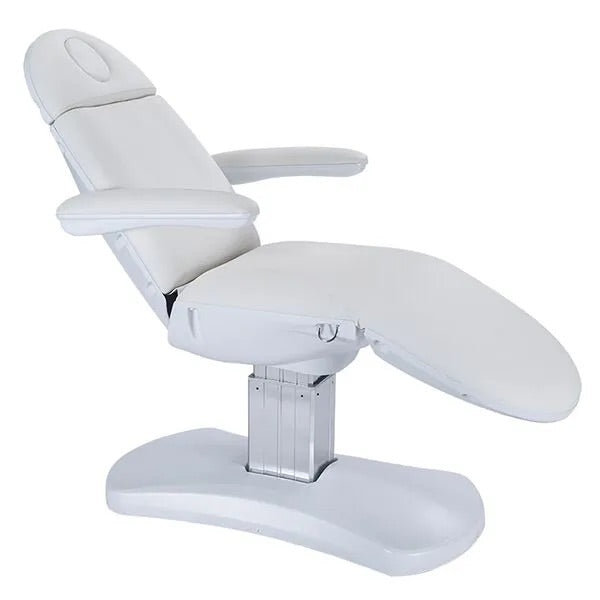 DSSE Cosmedica Treatment Bed White Reclined Front Side View