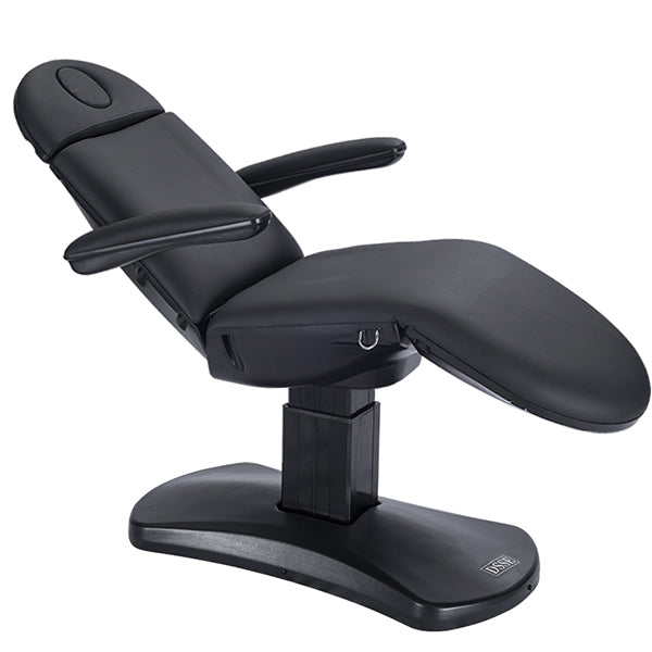 DSSE Cosmedica with Incline Treatment Bed Black Reclined Front Side View