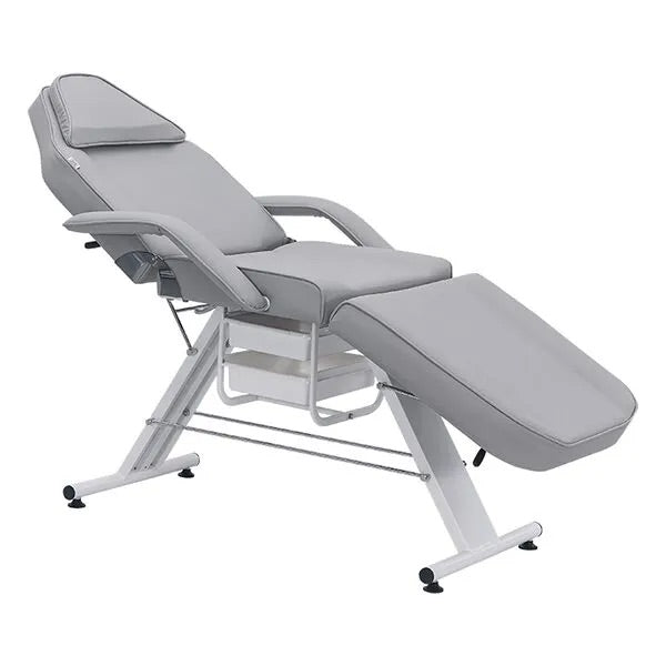 DSSE Cosmos 700 Beauty Bed Grey Reclined Pillow Front Side View