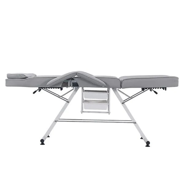 DSSE Cosmos 700 Beauty Bed Grey Reclined Side View