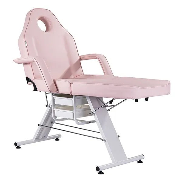 DSSE Cosmos 700 Beauty Bed Pink Foot Rest Extended Front Side View