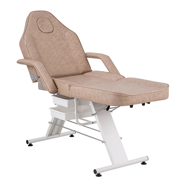 DSSE Cosmos 700 Beauty Bed Taupe Foot Rest Extended Side View