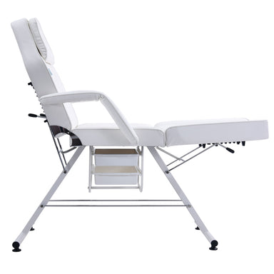 DSSE Cosmos 700 Beauty Bed White Foot Rest Extended Side View