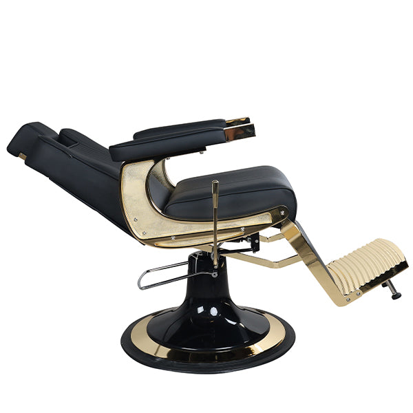 DSSE Costello Gold Barber Chair - Black