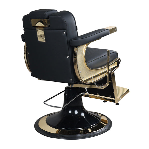 DSSE Costello Gold Barber Chair - Black