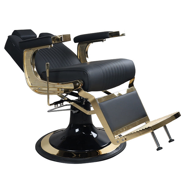 DSSE Costello Gold Barber Chair - Black
