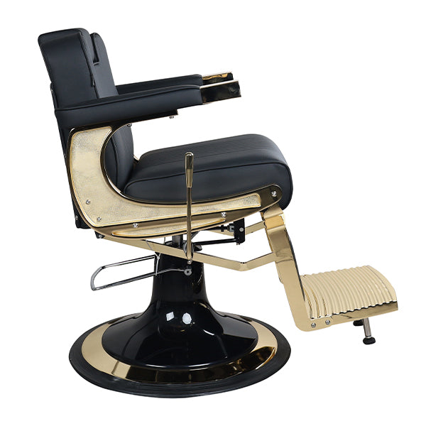 DSSE Costello Gold Barber Chair - Black