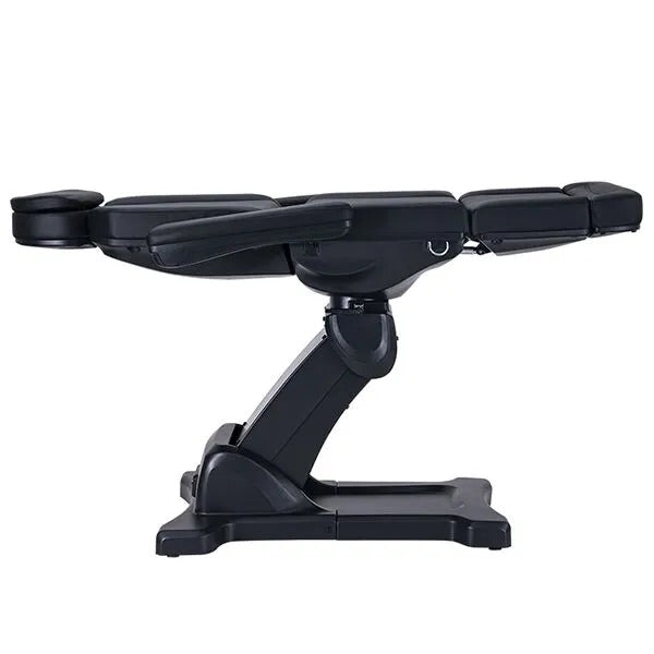 DSSE Decima Rotatable Treatment Bed Black Reclined Side View