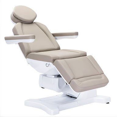 DSSE Decima Treatment Bed Latte Rotated 105 Degrees Front Side View