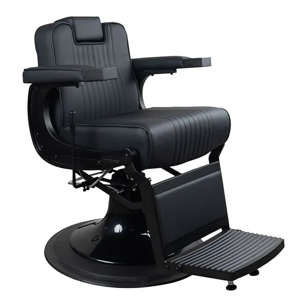 DSSE Duke Barber Chair Black Front Side View