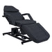 DSSE Electric 1 Motor Beauty Bed Black Reclined Front Side View