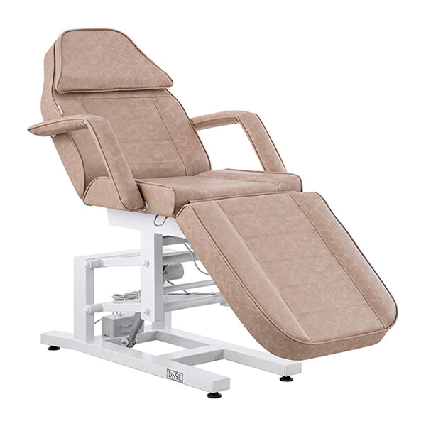 DSSE Electric 3 Motor Beauty Bed Taupe Pillow Front Side View