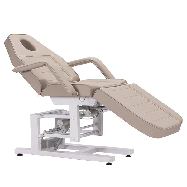 DSSE Electric Bed 3 Motor Latte Face Hole Front Side View