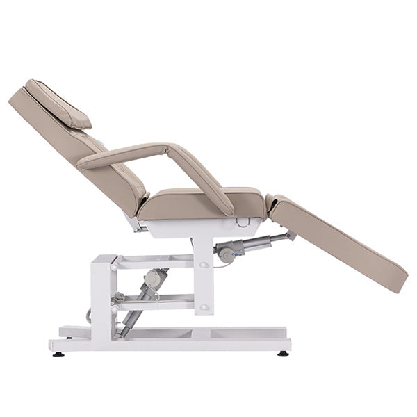 DSSE Electric Bed 3 Motor Latte Reclined Side View