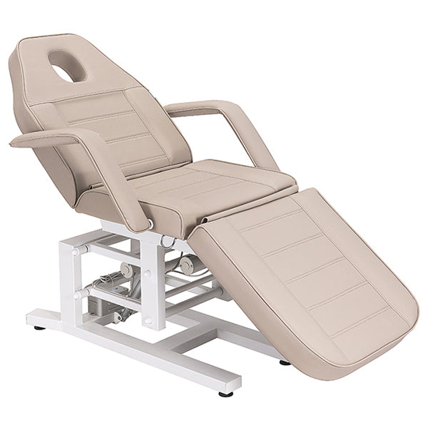 DSSE Electric Bed With Heating Function Latte Face Hole Front Side View