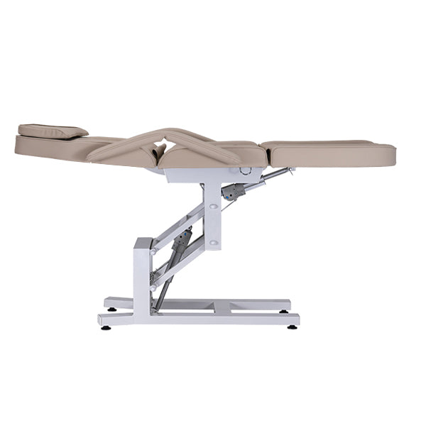 DSSE Electric Bed With Heating Function Latte Flat Position Side View