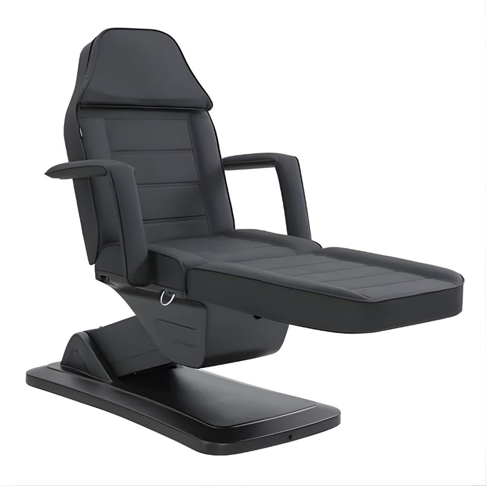 DSSE Elysea Treatment Bed Black Foot Rest Extended Front Side View