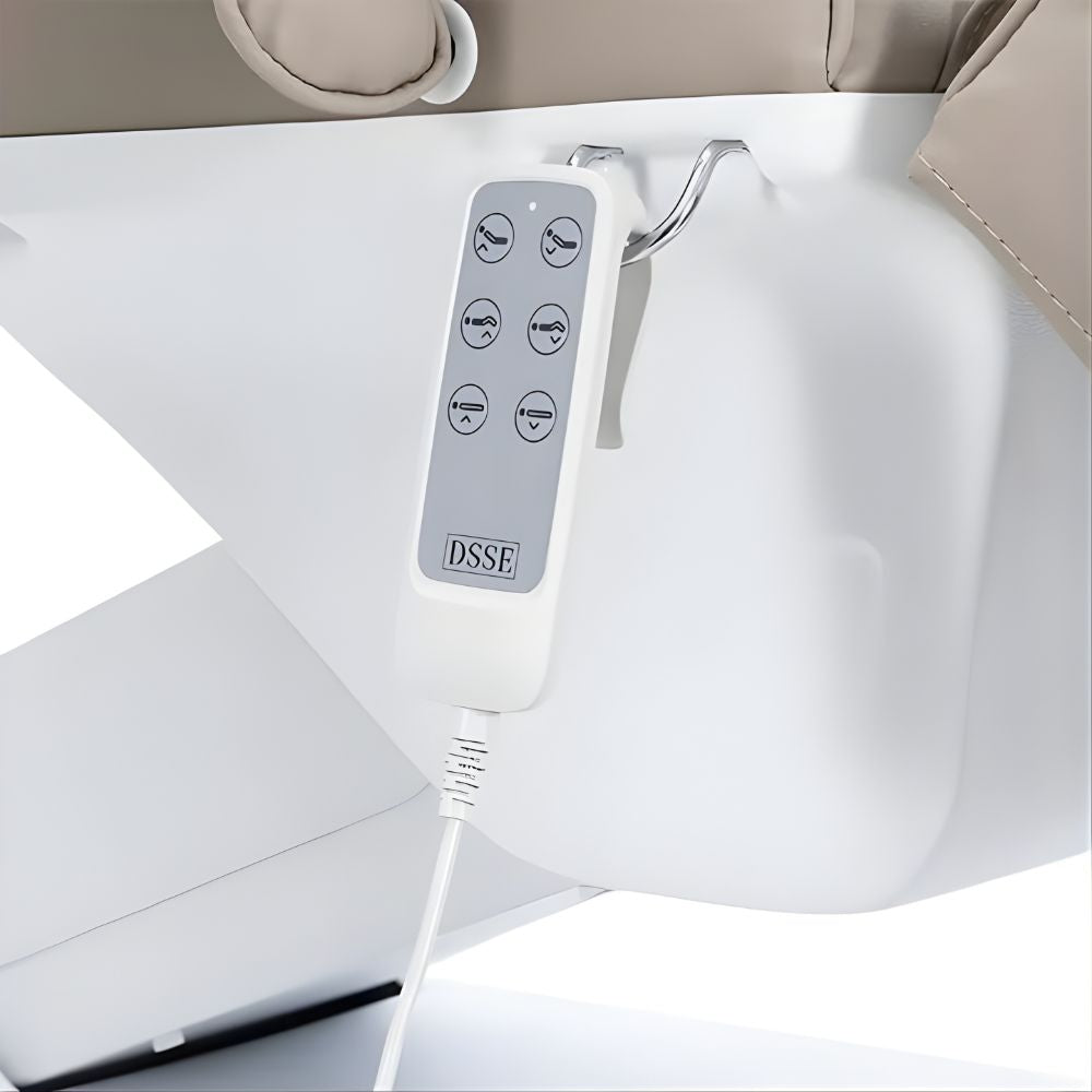DSSE Elysea Treatment Bed Latte Hand Control