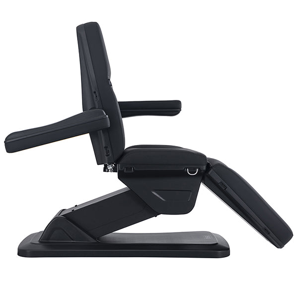 DSSE Eros Treatment Bed Black Arm Rest Rotated Side View
