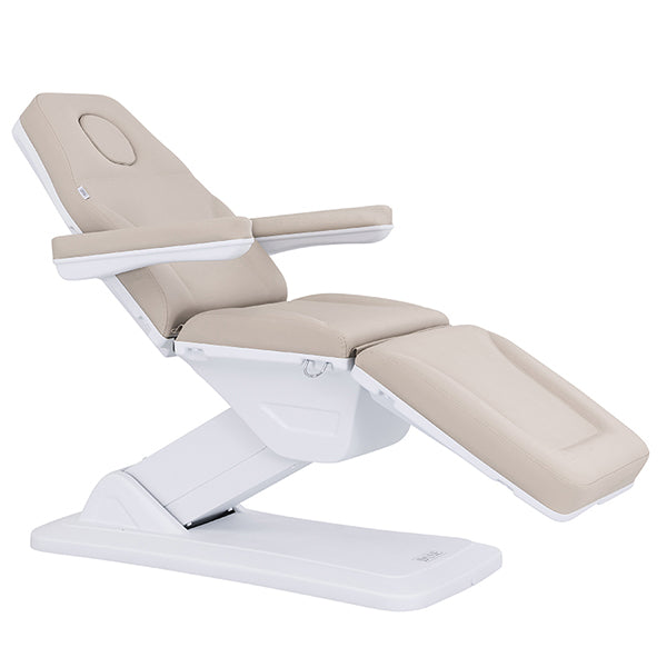 DSSE Eros Treatment Bed Latte Reclined Front Side View