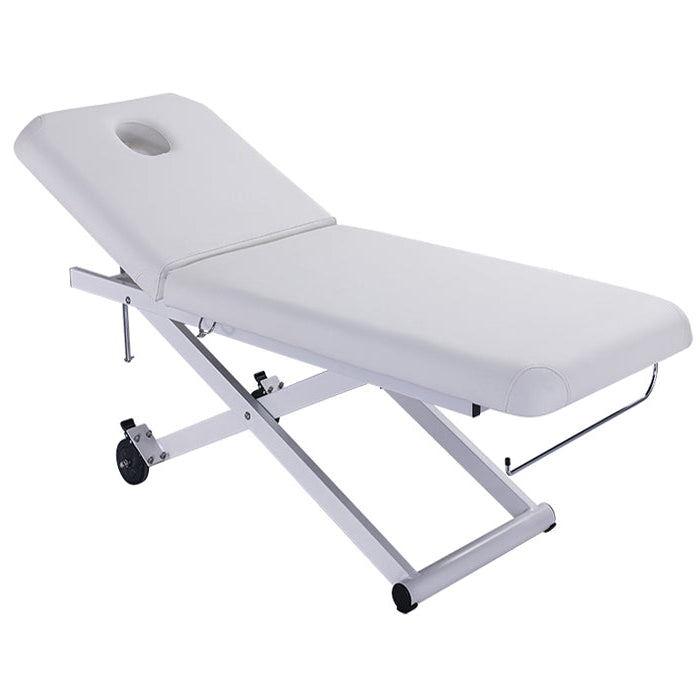 DSSE Estia 1 Motor Beauty Bed White Face Hole Front Side View