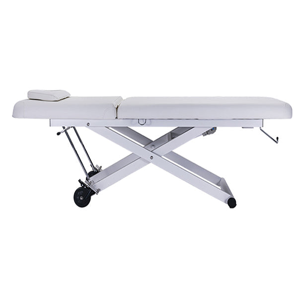 DSSE Estia 1 Motor Beauty Bed White Flat Position Side View